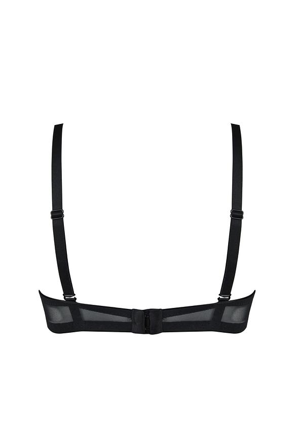 Biustonosz Amelia typu push-up to nowa propozycja bazowa marki Mediolano!
Model zapewnia podniesienie i uwydatnienie biustu, dzięki czemu optycznie zwiększa jego objętość i dodaje kształtów. Brak bocznych fiszbin zapewnia  komfort noszenie przez cały dzień, bez uczucia sztywności czy ucisku. Dzięki niższemu mostkowi, biustonosz jest idealny do noszenia z ubraniami o głębszym dekolcie, zapewniając jednocześnie stabilne podparcie dla biustu.
Obwód biustonosza wykonany jest z delikatnej siatki, co sprawia, że jest on bardziej elastyczny i dopasowuje się do kształtu ciała. Miski z  beżowo-pudrowej pianki pokrytej delikatną czarną koronką nadają mu lekkości i eleganckiego wyglądu, wnętrze misek wyściełane bawełną, co zapewnia uczucie miękkości i wygody na skórze.
Ramiączka biustonosza są regulowane, co umożliwia idealne dopasowanie do sylwetki, dodatkowo, są one odpinane, co pozwala na noszenie biustonosza w różnych stylizacjach. Biustonosz wyposażony jest również w wyjmowane wkładki, co daje możliwość dostosowania poziomu podparcia do własnych preferencji oraz umożliwia łatwe czyszczenie i pranie.
Skład surowcowy: 78% Poliamid, 10% Elastan, 7% Bawełna, 5% Poliester.

 
 