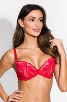 Biustonosz Amelia typu push-up to nowa propozycja bazowa marki Mediolano!
Model zapewnia podniesienie i uwydatnienie biustu, dzięki czemu optycznie zwiększa jego objętość i dodaje kształtów. Brak bocznych fiszbin zapewnia  komfort noszenie przez cały dzień, bez uczucia sztywności czy ucisku. Dzięki niższemu mostkowi, biustonosz jest idealny do noszenia z ubraniami o głębszym dekolcie, zapewniając jednocześnie stabilne podparcie dla biustu.
Obwód biustonosza wykonany jest z delikatnej siatki, co sprawia, że jest on bardziej elastyczny i dopasowuje się do kształtu ciała. Miski z  beżowo-pudrowej pianki pokrytej delikatną czerwoną koronką nadają mu lekkości i eleganckiego wyglądu, wnętrze misek wyściełane bawełną, co zapewnia uczucie miękkości i wygody na skórze.
Ramiączka biustonosza są regulowane, co umożliwia idealne dopasowanie do sylwetki, dodatkowo, są one odpinane, co pozwala na noszenie biustonosza w różnych stylizacjach. Biustonosz wyposażony jest również w wyjmowane wkładki, co daje możliwość dostosowania poziomu podparcia do własnych preferencji oraz umożliwia łatwe czyszczenie i pranie.
Skład surowcowy: 78% Poliamid, 10% Elastan, 7% Bawełna, 5%Poliester.