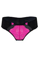 Figi Fluo to figi typu brazylian.
Mają one podcięte pośladki oraz podwójnie złożony tiul, tak aby nie odznaczały się pod ubraniem. Przód majtek zdobi intensywnie różowa koronka oraz dwie kokardki nadające uroku całości.
Skład: 78% Poliamid, 12% Elastan, 5% Poliester, 5% Bawełna