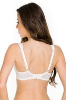 Biustonosz miękki z fiszbinami.
Miseczki z siatki pokrytej bogatą koronką, góra z beżowego tiulu zakończonego śmietankową lamówką.
Konstrukcja lekka a jednocześnie stabilna, unosi, zbiera biust i  doskonale go podtrzymuje, szeroka fiszbina okala całą pierś.
Obwód z siatki, brak bocznej fiszbiny.
Szerokie ramiączka odciążą ramiona i zapewnią komfort przez cały dzien!
Skład surowcowy: 85%Poliamid, 10%Elastan, 5%Poliester.
 