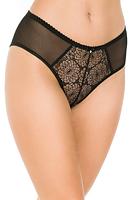Figi o kroju brazylian, wykonane z delikatnego tiulu, przód z koronki.
Tył z pionowym szwem, który zwiększ komfort noszenia.
Skład surowcowy: 78% Poliamid, 12% Elastan, 5% Poliester, 5% Bawełna.
 
 