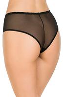 Figi o kroju brazylian, wykonane z delikatnego tiulu, przód z koronki.
Tył z pionowym szwem, który zwiększ komfort noszenia.
Skład surowcowy: 78% Poliamid, 12% Elastan, 5% Poliester, 5% Bawełna.
 
 