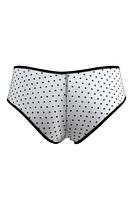 

Figi pełne z wyższym stanem, wykonane z białej elastycznej siatki w kropeczki, przód ozdobiony czarną koronką
Skład surowcowy: 78% Poliamid 12%Elastan 5%Poliester 5%Bawełna


 