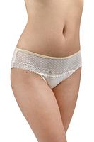 Figi klasyczne wykonane z mikrofibry, przód ze wstawką z koronki
Skład: 78%Poliamid, 12%Elastan 5%Poliester, 5%Bawełna
 