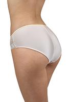 Figi klasyczne wykonane z mikrofibry, przód ze wstawką z koronki
Skład: 78%Poliamid, 12%Elastan 5%Poliester, 5%Bawełna
 