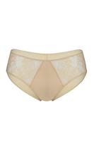 Figi klasyczne wykonane z mikrofibry, przód na bokach ze wstawkami z koronki
Skład: 78%Poliamid, 12%Elastan 5%Poliester, 5%Bawełna
 