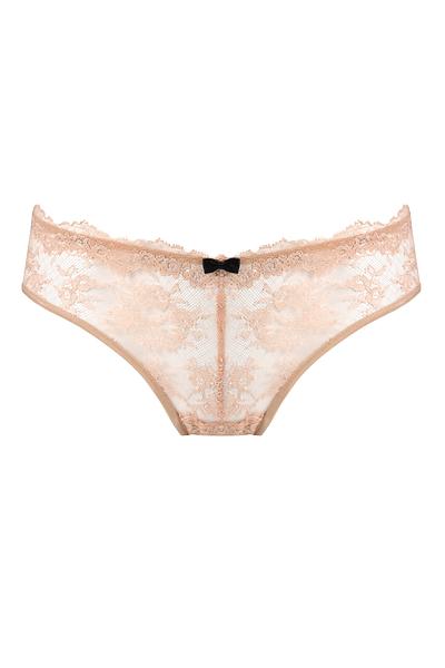 Figi idealne na lato!
Figi typu brazyliany wykonane w całości z delikatnej koronki.
Tył wysoko wycięty, płaskie gumki, bawełniany klin.
Skład surowcowy: 78%Poliamid 12%Elastan, 5% Poliester, 5% Bawełna
 