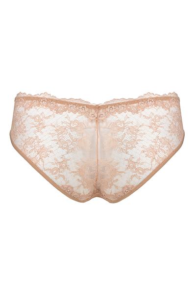 Figi idealne na lato!
Figi typu brazyliany wykonane w całości z delikatnej koronki.
Tył wysoko wycięty, płaskie gumki, bawełniany klin.
Skład surowcowy: 78%Poliamid 12%Elastan, 5% Poliester, 5% Bawełna
 