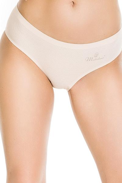 Figi damskie bikini z delikatnej, perforowanej mikrofibry, cienkie i delikatne wykończenie, dzięki któremu figi nie będą się odznaczać pod ubraniem
Skład surowcowy: 85% Poliamid, 15% Elastan