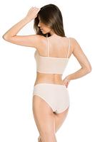 Figi damskie bikini z delikatnej, perforowanej mikrofibry, cienkie i delikatne wykończenie, dzięki któremu figi nie będą się odznaczać pod ubraniem
Skład surowcowy: 85% Poliamid, 15% Elastan