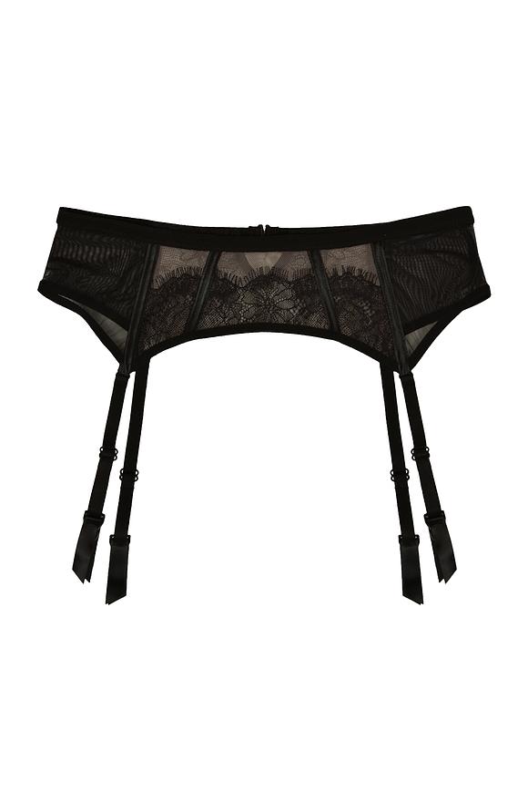 Pas do pończoch
Pas nie posiada zapiecia, wkładany jest jak figi, zapięcia do pończoch na metalowe haczyki
Skład surowcowy:
78%Poliamid, 12%Elastan, 5%Pliester, 5%Bawełna