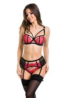 Pas do pończoch
Pas nie posiada zapiecia, wkładany jest jak figi, zapięcia do pończoch na metalowe haczyki
Skład surowcowy:
78%Poliamid, 12%Elastan, 5%Pliester, 5%Bawełna