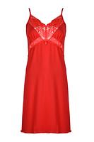 Koszulka nocna z delikatnej wiskozy, dekolt i pas ozdobiony koronką.
Wąskie ramiączko z regulacją, długość przed kolano.
Skład surowcowy: 94% Wiskoza, 6% Elastan.
 