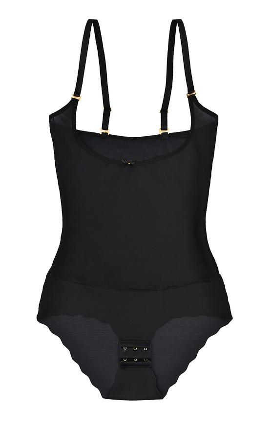 BODY SENCE to wyszczuplające body, wykonane z wysokiej jakości, cieniutkiej a zarazem bardzo mocnej dzianiny. Unikalna konstrukcja (wycięcie pod biustem) sprawia, ze możesz do niego założyć swój ulubiony biustonosz.. BODY to połączenie dwóch technologii wykonania. Dół wykonany jest z dzianiny wyciętej ultradźwiękiem dzięki czemu nie odznaczają się pod ubraniem. SENCE BODY w sposób bardzo dyskretny i skuteczny wymodeluje Twoją sylwetkę: wyszczupli brzuch, biodra i linię talii, nada idealny kształt pośladkom. Codzienny komfort noszenia zapewnią regulowane ramiączka i wygodne zapięcie na dole.
Skład surowcowy: 82%Poliamid 18%Elastan