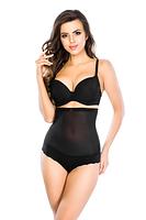 Figi modelujące, funkcjonalne, typu „wysoka talia”. Wykonane z najnowocześniejszych dzianin. Góra fig wykończona delikatną obszywką z paskiem silikonowym , dzięki czemu bielizna zawsze pozostaje na swoim miejscu. U dołu zastosowano wygodne i funkcjonalne zapięcie na haftki. 
Skład surowcowy: 82%Poliamid 18%Elastan