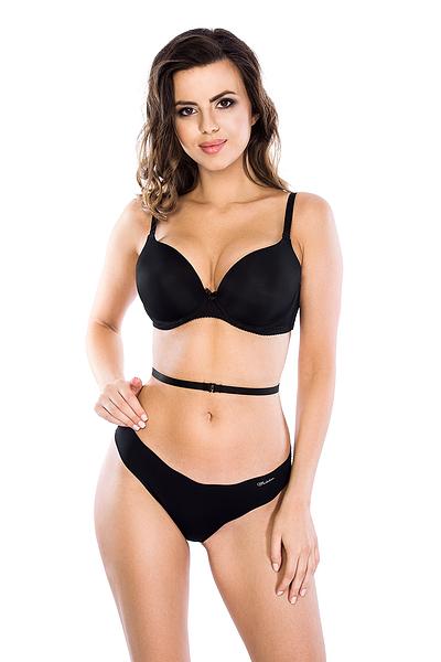 Biustonosz wielofunkcyjny. Krzyżowany na plecach i zapinany na brzuchu do kreacji z głębokim dekoltem z tyłu. Ramiączka można przepinać według upodobań, w zależności od potrzeby, co czyni ten model wysoko uniwersalnym. Biustonosz z profilowanymi miseczkami ze stałym push-upem.
Rozmiar 75A odpowiada miseczce 70B i 65C obwód jest regulowany od 65 do 80.
Rozmiar 75B odpowiada miseczce 70C i 65D obwód jest regulowany od 65 do 80.
Rozmiar 75C odpowiada miseczce 70D i 65E obwód jest regulowany od 65 do 80.
Rozmiar 75D odpowiada miseczce 70E i 65F obwód jest regulowany od 65 do 80.
Rozmiar 75E odpowiada miseczce 70F i 65G obwód jest regulowany od 65 do 80.