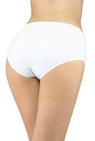 Figi damskie typu classic - bikini, z bawełny i elastanu 5%. Obszyte płaską, nieodznaczającą się pod ubraniem gumką.