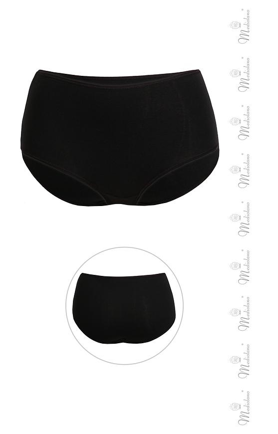 Figi damskie typu classic - bikini, z bawełny i elastanu 5%. Obszyte płaską, nieodznaczającą się pod ubraniem gumką.