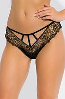 Efektowne stringi.
Przód ozdobiony haftem, tył cały z tiulu.
Skład: 78% Poliamid, 12% Elastan, 5% Poliester, 5% Bawełna
 