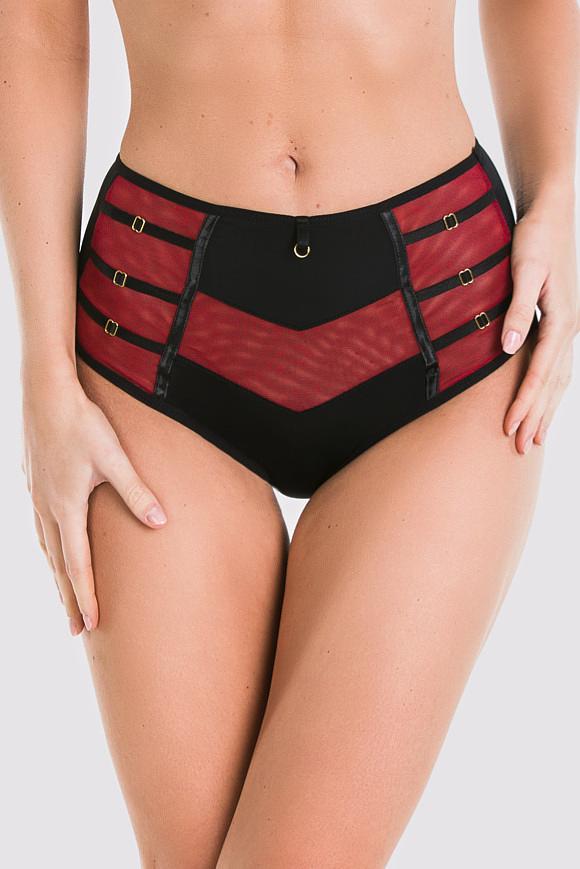 Komfortowe wysokie figi w stylu retro!
Biodra zdobią paseczki ze złotymi kółeczkami, tył wykończony podwójnym tiulem.
Skład: 78% Poliamid, 5% Poliester, 12% Elastan, 5% Bawełna
 
