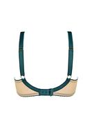 



Biustonosz został zaprojektowany z myślą o średnich i dużych biustach, zapewniając maksymalne podtrzymanie i komfort użytkowania. Nowa konstrukcja zapewnia maximum komfortu - głębsze miseczki z zabudowaną górą zapewnią umieszczenie biustu na miejscu przez cały dzień! Miseczki wykonane są z delikatnej, beżowej siatki, na którą nałożono piękny, kwiecisty haft, który zwieńcza szmaragdowa taśma w górnej części miski. Taki design nadaje biustonoszowi subtelnego, kobiecego wyglądu i dodaje elegancji.
Boki biustonosza wykonane są z grubej dzianiny, co zapewnia dodatkowe wsparcie i stabilność. Brak pionowych fiszbin podnosi komfort użytkownia.Biustonosz posiada regulowane ramiączka, które nie są odpinane. Dzięki możliwości regulacji, można je dostosować do indywidualnych potrzeb, zapewniając idealne dopasowanie i komfort noszenia. Miska łączy się z ramiączkiem łagodnie przechodząć w szmaragdową taśmę tworząć efekt braletki i dodając lekkości.
Ten model biustonosza łączy w sobie funkcjonalność z estetyką, oferując wsparcie i wygodę bez rezygnacji z eleganckiego wyglądu.
Nowa konstrukcja MS9-SOFT PLUNGE II




Skład: 85% Poliamid, 10% Elastan, 5% Poliester
 