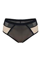 Figi typu Brazylian wykonane z tiulu oraz siatki typu kabaretka.
Posiadają w pasie płaską szerszą gumkę.
Tworzą idealny komplet z Biustonoszem Piano.
 
Skład: 78% Poliamid, 12% Elastan, 5% Bawełna, 5% Poliester, 