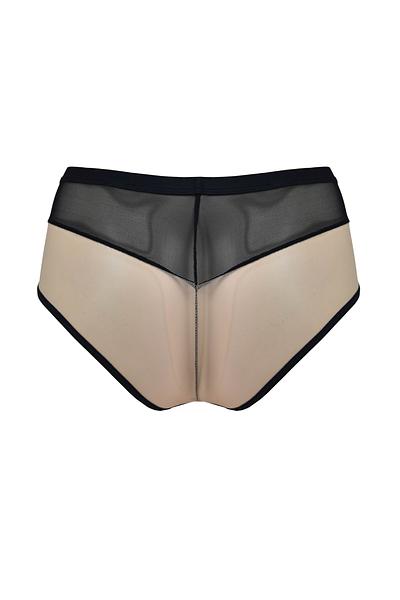 Figi typu Brazylian wykonane z tiulu oraz siatki typu kabaretka.
Posiadają w pasie płaską szerszą gumkę.
Tworzą idealny komplet z Biustonoszem Piano.
 
Skład: 78% Poliamid, 12% Elastan, 5% Bawełna, 5% Poliester, 