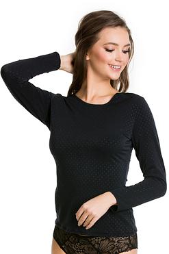 Bluzka Mediolano Dotsy – Elegancka baza pod marynarkę z mikrofibry