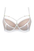 Biustonosz miękki, w konstrukcji D e z i r o, z miseczkami wykonanymi z dwóch warstw tiulu. Konstrukcja jednocześnie stabilna i lekka, krój miseczek z białymi przeszyciami i beżowym tiulem dodaje zmysłowego charakteru a całość zwieńczają paseczki na dekolcie. Haftki i regulatory w złotym kolorze nadają całości elegancji.
Biustonosz idealnie sprawdzi się na niemal każdym biuście!
Skład: 85% Poliamid, 10% Elastan, 5% Poliester.