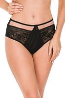 Figi pełne wykonane z delikatnej koronki, która okala boki i tył, fason wyższy, tył wykończony koronką pięknie prezentuje się na pośladkach.
Skład surowcowy: Poliamid 78%, Elastan 12%, 5%Poliester, Bawełna 5%.

 