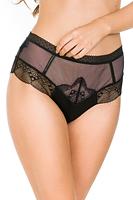 Figi o klasycznym kroju, przód z siateczki a'la kabaretka, dół z koronki. Tył fig z mikrofibry, dół z koronki.
Skład surowcowy: 91% Poliamid, 5% Bawełna, 4% Elastan.
 