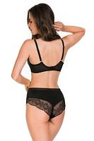 Figi o klasycznym kroju, przód z siateczki a'la kabaretka, dół z koronki. Tył fig z mikrofibry, dół z koronki.
Skład surowcowy: 91% Poliamid, 5% Bawełna, 4% Elastan.
 