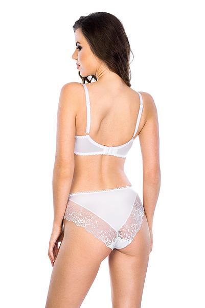 Elegancka balkonetka wykonana z dzianiny. Konstrukcja oparta na dwóch pionowych cięciach, zapewnia uzyskanie efektu głębokiego dekoltu oraz znaczącego uniesienia piersi. Całość biustonosza usztywniana pianką wykończoną bawełną. Ramiączka regulowane, nieodpinane.
SKŁAD: 88% POLIAMID, 8% BAWEŁNA, 4% ELASTAN
 