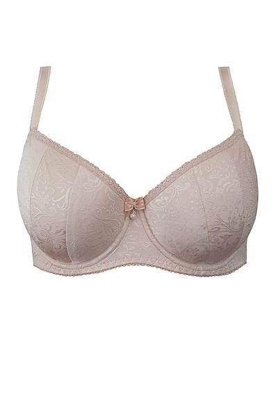 Elegancka balkonetka wykonana z dzianiny. Konstrukcja oparta na dwóch pionowych cięciach, zapewnia uzyskanie efektu głębokiego dekoltu oraz znaczącego uniesienia piersi. Całość biustonosza usztywniana pianką wykończoną bawełną. Ramiączka regulowane, nieodpinane.
SKŁAD: 88% POLIAMID, 8% BAWEŁNA, 4% ELASTAN
 