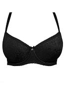 Elegancka balkonetka wykonana z dzianiny. Konstrukcja oparta na dwóch pionowych cięciach, zapewnia uzyskanie efektu głębokiego dekoltu oraz znaczącego uniesienia piersi. Całość biustonosza usztywniana pianką wykończoną bawełną. Ramiączka regulowane, nieodpinane.
SKŁAD: 88% POLIAMID, 8% BAWEŁNA, 4% ELASTAN
 