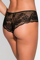 Figi wykonane z delikatnych materiałów, idealnych dla kobiecej elegancji i komfortu. Tył całego modelu jest ozdobiony koronką, dodając mu delikatny i kuszący wygląd. Koronkowe zdobienia nadają mu subtelnego uroku i elegancji, sprawiając, że nosząca je kobieta czuje się wyjątkowo i pewnie.
Przód  wykonany jest z tiulu, co dodaje im lekkości i delikatności. Boki i tył z koronki. Płaskie wykończenie sprawia, że są one dyskretne pod ubraniem, jednocześnie zapewniając wygodę noszenia.
Skład surowcowy: 78% Poliamid, 12% Elastan, 5% Poliester, 5% Bawełna.