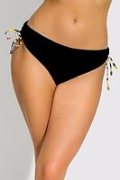 Figi kąpielowe w klasycznym fasonie, na bokach regulowane sznureczki w kolorze biustonosza.
Skład surowcowy: 80% Poliamid, 20% Elastan
 
 