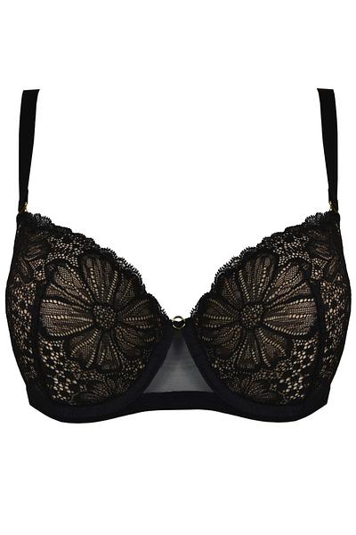 Biustonosz Julia Full Cup 19230 Black Mediolano to elegancka bielizna zaprojektowana z myślą o kobietach z średnim biustem, które cenią komfort i wyjątkowy styl. Miseczki typu full cup wykonane zostały z beżowej pianki pokrytej finezyjną, czarną koronką o kwiatowym wzorze. Dzięki wyjmowanym wkładkom push-up możesz sama zdecydować, jak mocny efekt uniesienia i modelowania biustu chcesz uzyskać. Wyższy mostek oraz dobrze przemyślana konstrukcja zapewniają doskonałą stabilizację. Obwód z elastycznej siateczki i koronki, bez bocznych fiszbin, gwarantuje wygodę nawet przy długim noszeniu. Regulowane ramiączka i zapięcie na haftki zapewniają idealne dopasowanie do sylwetki. To doskonały wybór na co dzień i specjalne okazje.
Skład surowcowy: 85% Poliamid, 10% Elastan, 5% Poliester

Skład surowcowy: 85% Poliamid, 10% Elastan, 5% Poliester
 