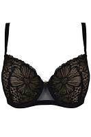 Biustonosz Julia Full Cup 19230 Black Mediolano to elegancka bielizna zaprojektowana z myślą o kobietach z średnim biustem, które cenią komfort i wyjątkowy styl. Miseczki typu full cup wykonane zostały z beżowej pianki pokrytej finezyjną, czarną koronką o kwiatowym wzorze. Dzięki wyjmowanym wkładkom push-up możesz sama zdecydować, jak mocny efekt uniesienia i modelowania biustu chcesz uzyskać. Wyższy mostek oraz dobrze przemyślana konstrukcja zapewniają doskonałą stabilizację. Obwód z elastycznej siateczki i koronki, bez bocznych fiszbin, gwarantuje wygodę nawet przy długim noszeniu. Regulowane ramiączka i zapięcie na haftki zapewniają idealne dopasowanie do sylwetki. To doskonały wybór na co dzień i specjalne okazje.
Skład surowcowy: 85% Poliamid, 10% Elastan, 5% Poliester

Skład surowcowy: 85% Poliamid, 10% Elastan, 5% Poliester
 