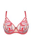 Biustonosz miękki z fiszbinami stworzony z myślą o nietuzinkowych kobietach, łączy w sobie nowoczesną konstrukcję z eleganckim wykończeniem. Jego unikalny design z bocznym panelem gwarantuje doskonałe zebranie biustu, podkreślając kobiece kształty. Miseczki z ozdobną siatką i haftem wyróżniają ten model na tle innych, oferując niespotykany dotąd poziom estetyki. Obwód z siatki, brak bocznej fiszbiny. Skład materiałowy zapewnia długotrwały komfort noszenia, co jest kluczowe 
Konstrukcja MS8
Skład: 85% Poliamid, 10% Elastan, 5% Poliester
 