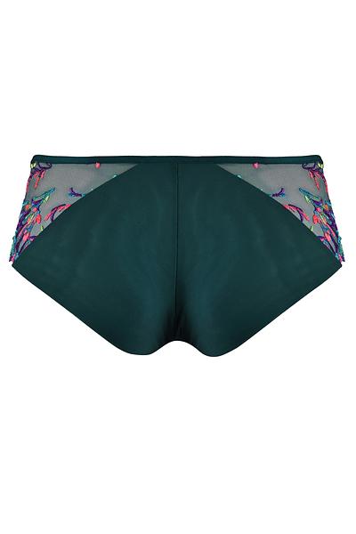 Figi Illusion 19233 Mediolano to klasyczna elegancja w nowoczesnym, zmysłowym wydaniu. Wykonane z lekkiej, transparentnej siateczki, subtelnie otulają sylwetkę, zapewniając komfort i perfekcyjne dopasowanie. Przód zdobi efektowny, kolorowy haft osadzony na beżowym tle, który tworzy harmonijną kompozycję z resztą materiału w odcieniu głębokiego granatu. Klasyczny krój fig sprawia, że są one nie tylko wygodne, ale również pięknie podkreślają biodra. Dodatek bawełny wewnątrz zapewnia higienę i miękkość noszenia. Figi Illusion to idealny wybór na co dzień i na wyjątkowe okazje – kobiece, lekkie i z charakterem.
Skład surowcowy: 78% Poliamid, 12% Elastan, 5% Poliester, 5% Bawełna.
 
 