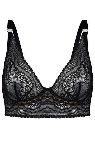 Biustonosz Feel Bralette Long 19236 Black Mediolano to nowoczesna interpretacja klasycznej braletki, zaprojektowana specjalnie z myślą o mniejszych i średnich biustach. Wykonany z delikatnej, czarnej koronki o kwiatowym wzorze, model w konstrukcji MS7 zachwyca subtelnością i wyjątkowym komfortem noszenia. Dłuższy pas pod biustem typu long line nie tylko pięknie modeluje sylwetkę, ale też zapewnia dodatkowe podtrzymanie i stabilność. Tył wykończony szerokim zapięciem na haftki, a regulowane ramiączka umożliwiają indywidualne dopasowanie. Idealny wybór dla kobiet ceniących lekkość, styl i kobiecą delikatność.
Nowa konstrukcja MS7 -bralette na mniejszy i średni biust.
Skład: 87% Poliamid, 13% Elastan