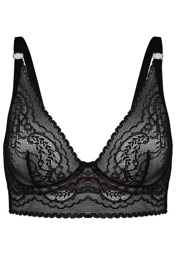 Biustonosz Feel Bralette Long 19236 Black Mediolano to nowoczesna interpretacja klasycznej braletki, zaprojektowana specjalnie z myślą o mniejszych i średnich biustach. Wykonany z delikatnej, czarnej koronki o kwiatowym wzorze, model w konstrukcji MS7 zachwyca subtelnością i wyjątkowym komfortem noszenia. Dłuższy pas pod biustem typu long line nie tylko pięknie modeluje sylwetkę, ale też zapewnia dodatkowe podtrzymanie i stabilność. Tył wykończony szerokim zapięciem na haftki, a regulowane ramiączka umożliwiają indywidualne dopasowanie. Idealny wybór dla kobiet ceniących lekkość, styl i kobiecą delikatność.
Nowa konstrukcja MS7 -bralette na mniejszy i średni biust.
Skład: 87% Poliamid, 13% Elastan