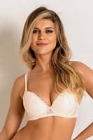 Biustonosz push-up  PATI 19238 Mediolano w eleganckim odcieniu ecru to idealne połączenie subtelności, klasy i codziennego komfortu. Formowane miski ozdobione delikatnym, roślinnym wzorem doskonale modelują i unoszą biust, nadając mu piękny, zaokrąglony kształt. Jasny odcień ecru sprawia, że stanik pozostaje niewidoczny pod białą lub cienką odzieżą – idealnie sprawdzi się zarówno na co dzień, jak i jako element bielizny ślubnej. Regulowane ramiączka i zapięcie na haftkę gwarantują doskonałe dopasowanie i wygodę. Wykonany z wysokogatunkowego materiału , jest miękki, przyjemny w dotyku i trwały. To bielizna, w której poczujesz się pięknie – każdego dnia.
Skład: 90% Poliamid, 10% Elastan